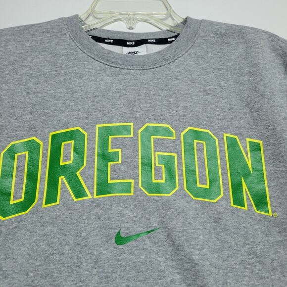 Oregon Ducks Nike Gray "OREGON" Wordmark Crewneck Sweatshirt Size MEDIUM - Picture 3 of 7